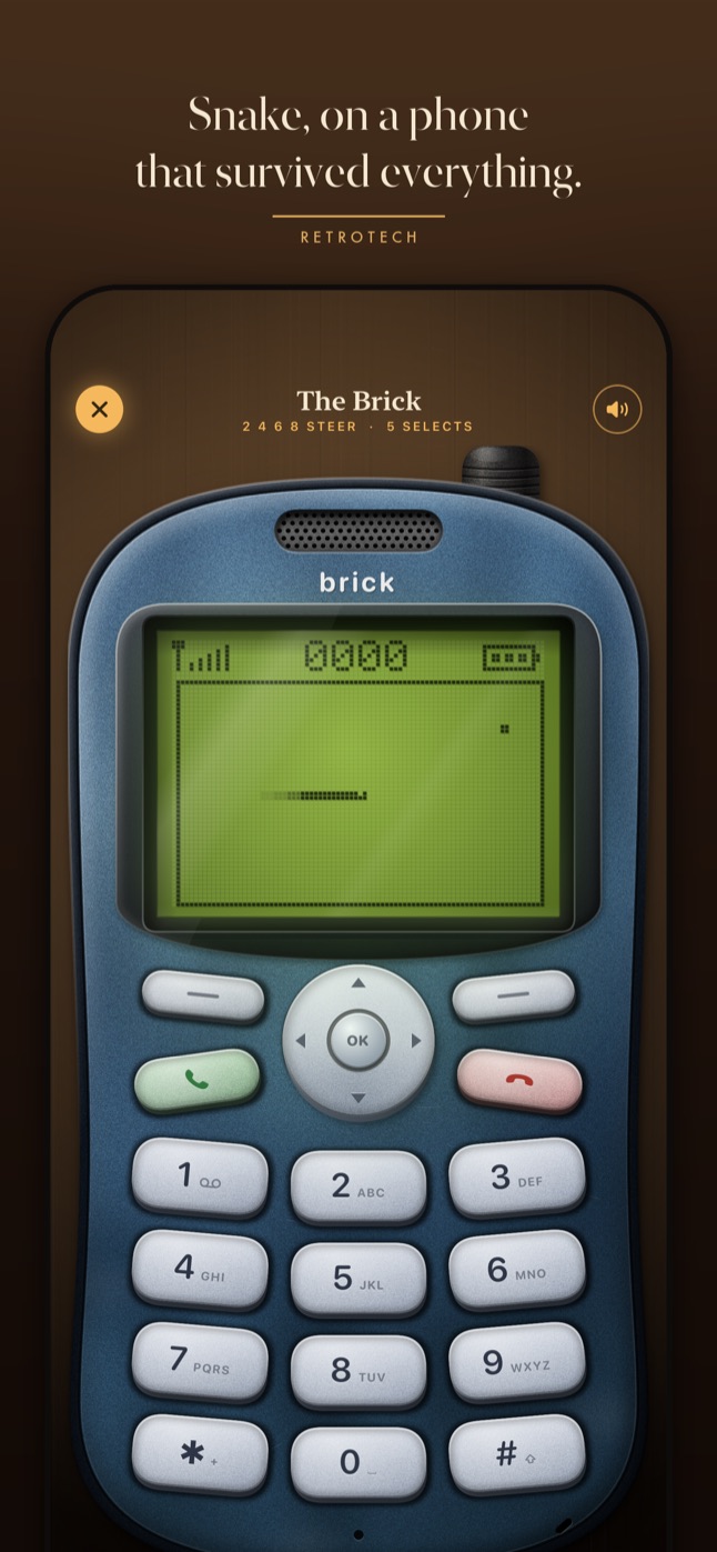 Snake on a candy-bar phone
